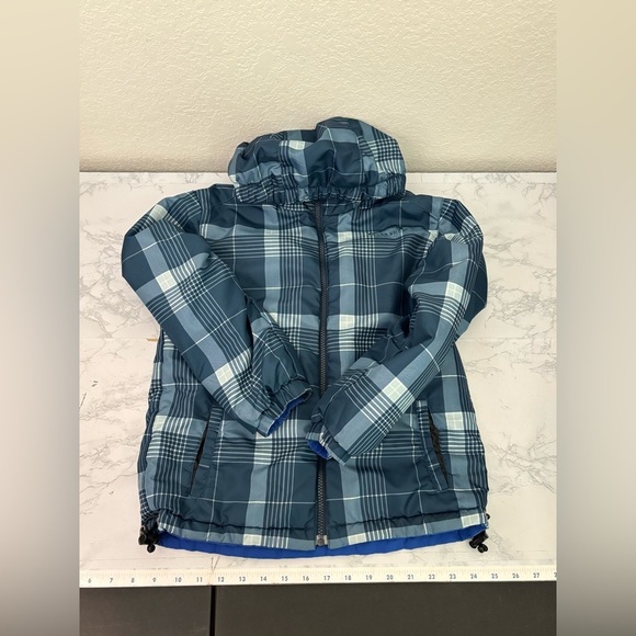 polar edge Other - Polar Edge Reversible Winter Jacket Boys size Large Plaid Blue Full Zip Coat